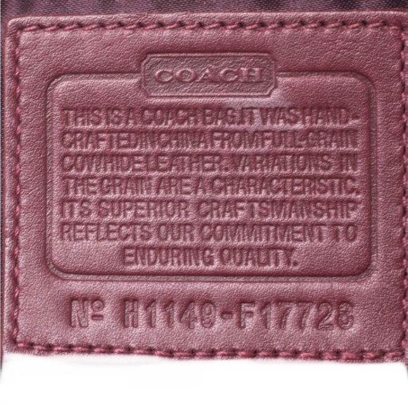 Coach Red Gallery Embossed Patent Leather Tote - Picture 9 of 9